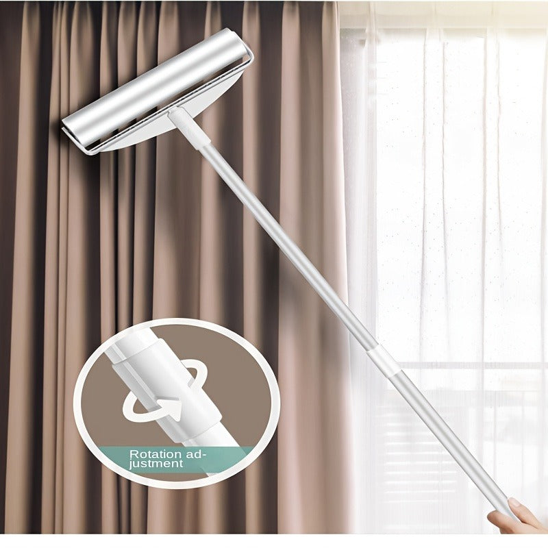 Lint Roller with 49-Inch Extendable Handle for Pet Hair Removal – Reusable Sticky Roller for Sofa, Carpet, Clothes, Floor & Furniture, Tear-Off Design, White
