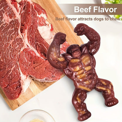 Dog Chew Toy Durable Rubber Beef Flavor Chew Stick for Medium & Large Dogs – Indestructible Teething Toy with Unbreakable Joints, Safe for Aggressive Chewers, Promotes Healthy Gums & Dental Hygiene