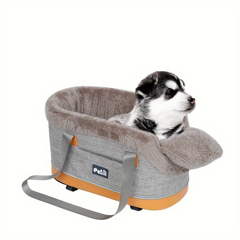 Pet Car Seat Carrier Bag Portable Safety Booster Seat for Dogs & Cats – Foldable Travel Bag with Car Pad, Secure Outing Bag for Small Medium Pets, Lightweight Pet Travel Accessory
