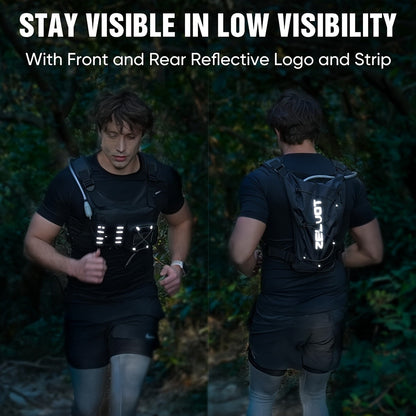 Running Hydration Vest with 2L Water Bladder – Lightweight Reflective Chest Pack for Men Women Marathon Trail Running