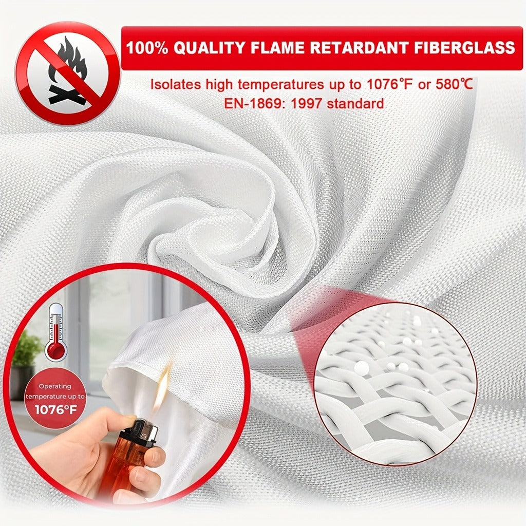 Fiberglass Fire Blanket for Home Kitchen Camping – Emergency Fireproof Blanket, Flame Retardant Heat Resistant, 39x39 Inch – 1/2/4/8/12 Pack