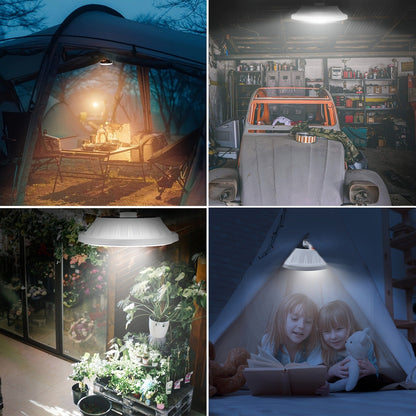Remote Control Camping Lantern 2 Pack – 120 LED 4000LM Solar USB Rechargeable, 5 Modes, Hanging Hook, Built-In 18650 Battery for Camping, Hiking, Hurricane & Emergency