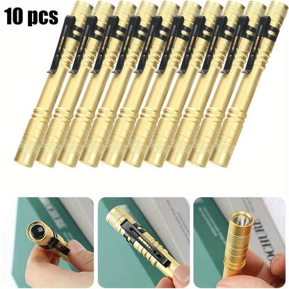 Pen Light Flashlights Bulk Pack with Clip - Mini Slim LED Pocket Torch for Camping, Outdoor, Home & Emergency Use, 5/10/20pcs (Batteries Not Included)