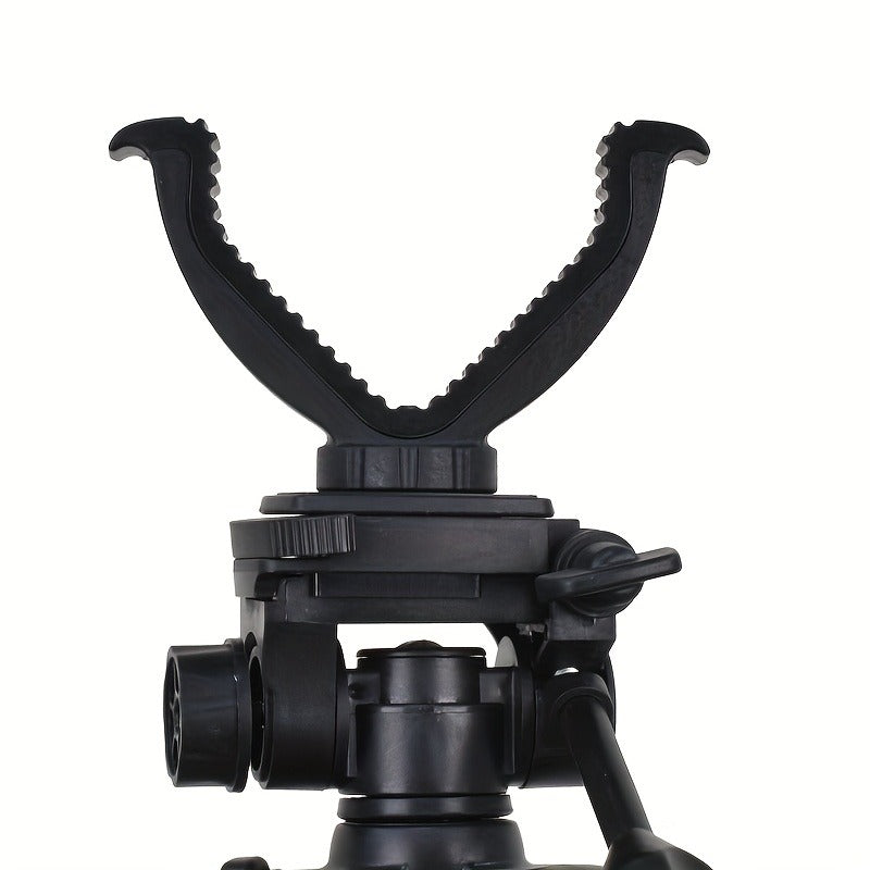 Adjustable V-Shape Shooting Tripod Stand 21-59 Inch, Heavy Duty Rifle Gun Rest Tripod for Outdoor Hunting Shooting Practice Photography, Portable Folding Bipod Tripod with V Yoke for Range and Field Use