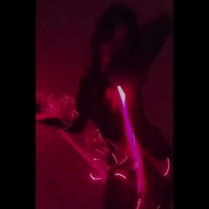 Rechargeable LED Fiber Optic Whip | 7-Color Glow Rave Dance Toy
