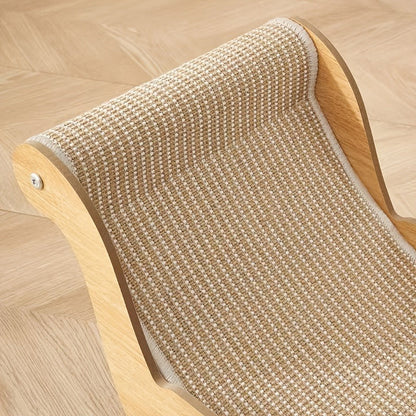 Cat Scratcher Lounge Pad Large Upgraded Sisal for Indoor Cats - Durable Stable Cat Furniture Scratch Board & Resting Mat, Combo Set Available with Leash & Collar