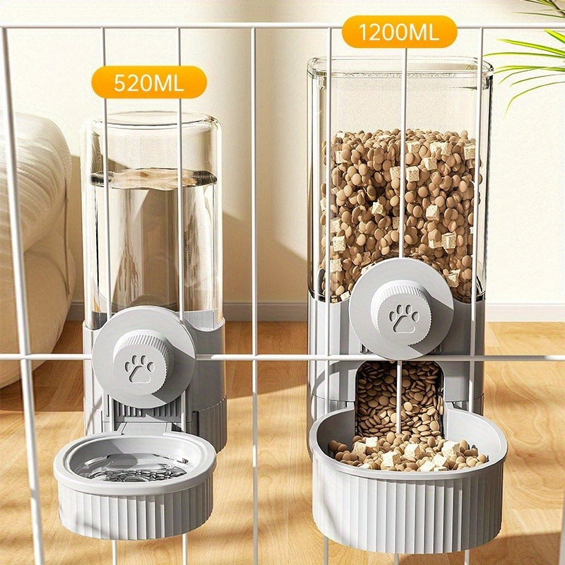Hanging Cage Pet Water Dispenser & Automatic Feeder – No-Drip Gravity Feed Bowl for Rabbits, Guinea Pigs, Hamsters & Small Animals | Cage-Mount Design, Easy Refill