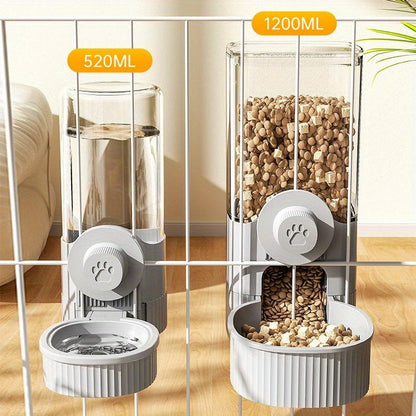 Hanging Cage Pet Water Dispenser & Automatic Feeder – No-Drip Gravity Feed Bowl for Rabbits, Guinea Pigs, Hamsters & Small Animals | Cage-Mount Design, Easy Refill
