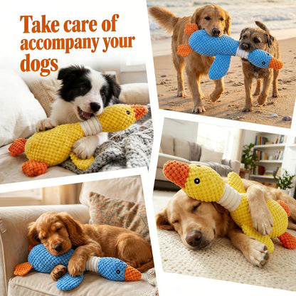 Squeaky Plush Dog Toys for Small Medium Large Dogs - Crinkle Stuffed Animal Chew Toy for Puppies, Shark & Platypus Design, Interactive Teething Toy for Aggressive Chewers, Fun Pet Gift