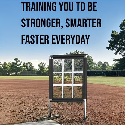 9-Pocket Baseball Pitching Net with Adjustable Targets & Carry Bag for Pitching Practice All Skill Levels