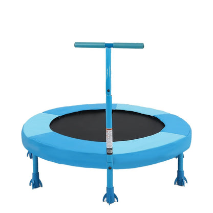 36 Inch Kids Indoor Trampoline with Handle - 7-Leg Safety Design, 2.0mm Steel Frame, 28 Coil Springs, Non-Slip Feet, PP Jump Mat, Compact Mini Toddler Trampoline for Home Bedroom Playroom Exercise