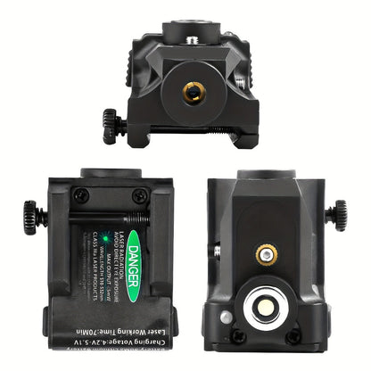 Compact Green Laser Sight Magnetic USB Charging Ambidextrous Low Profile 20mm Picatinny Rail for Handgun Pistol Airgun 150-300m Range PA66 Nylon