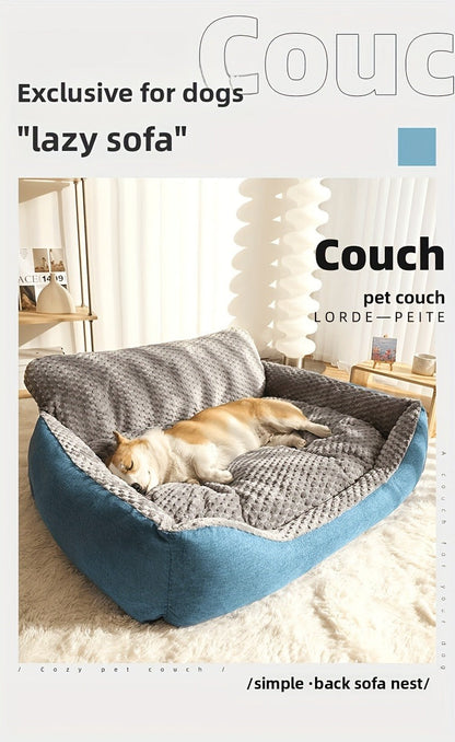 Orthopedic Dog Bed Luxury Extra Large Fluffy Winter Warm Pet Couch, Cat Sofa Kennel Cushion Pad for Small Medium Large Dogs Cats up to 110LB, 4 Sizes S to XL, Includes Cat Teaser Toy
