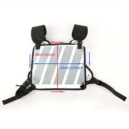 Lightweight Running Chest Bag for Men – Reflective Adjustable Vest Strap, Waterproof, Cycling Hiking Skiing Sports Pack
