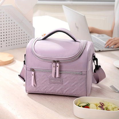 Insulated Lunch Bag Cooler Tote with Padded Shoulder Strap Leakproof Washable Polyester Meal Prep Bag for Work Picnic School Outdoor Activities Men Women