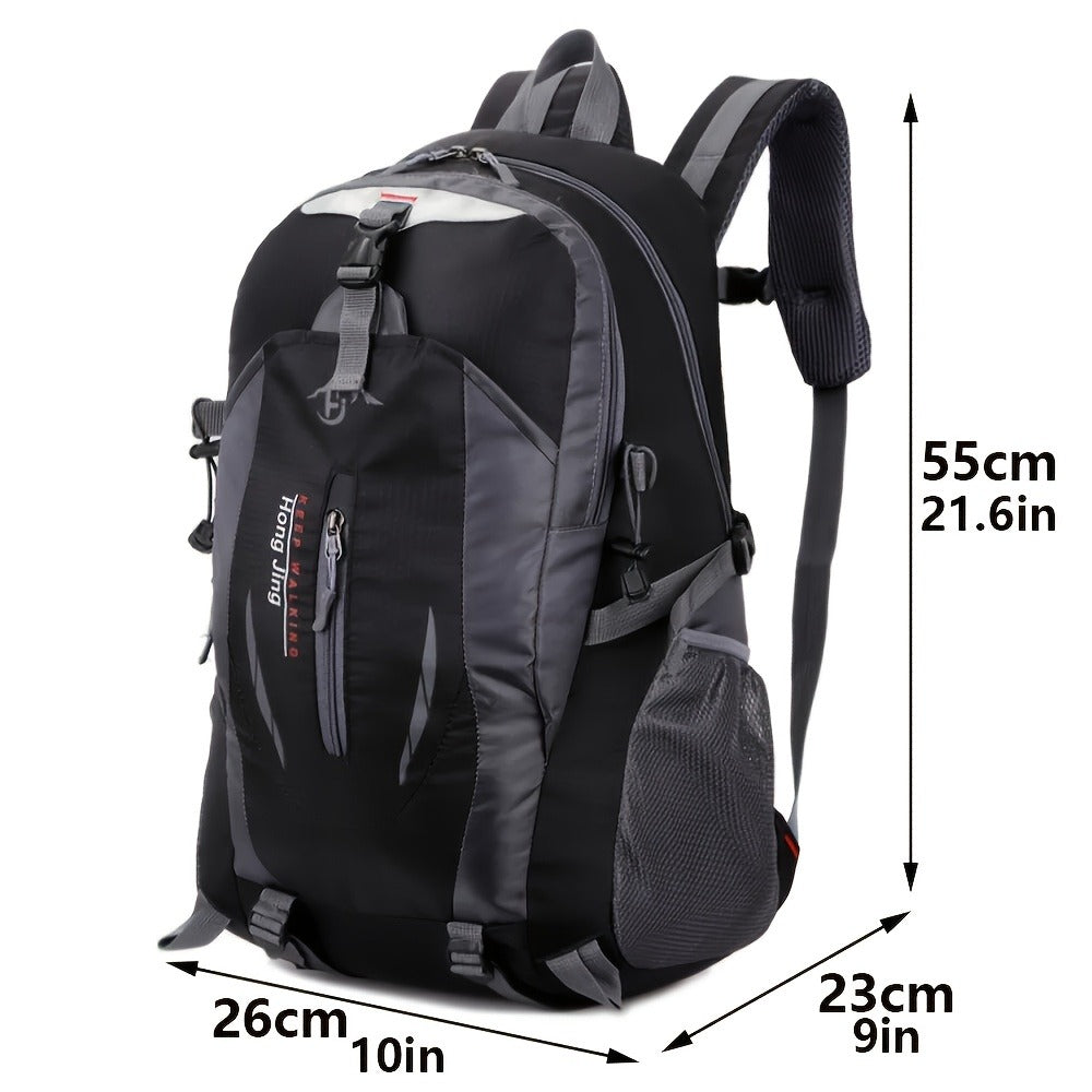Hiking Backpack 25.8L Outdoor Mountaineering Bag – Large Capacity Travel Sports Rucksack with Torso Adjustment for Trekking, Camping, Climbing & Day Trips, Available in Red, Blue, Black & Orange