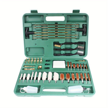 Gun Cleaning Kit 163pcs Universal Rifle Pistol Shotgun Muzzleloader Cleaning Set for Any Caliber with Carrying Case Plastic Cleaning Rods Brushes Patches Jags Complete Firearm Maintenance Kit