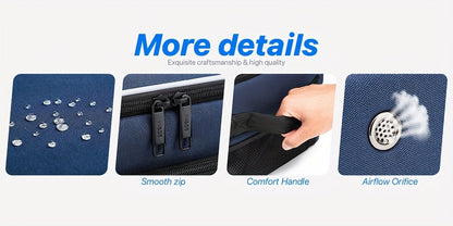 Oxford Fabric Golf Travel Bag Sturdy Double Layer Trunk Organizer with Zipper Closure Compact Golf Gear Storage Bag for Clothes Accessories Perfect Golf Lover Gift Blue