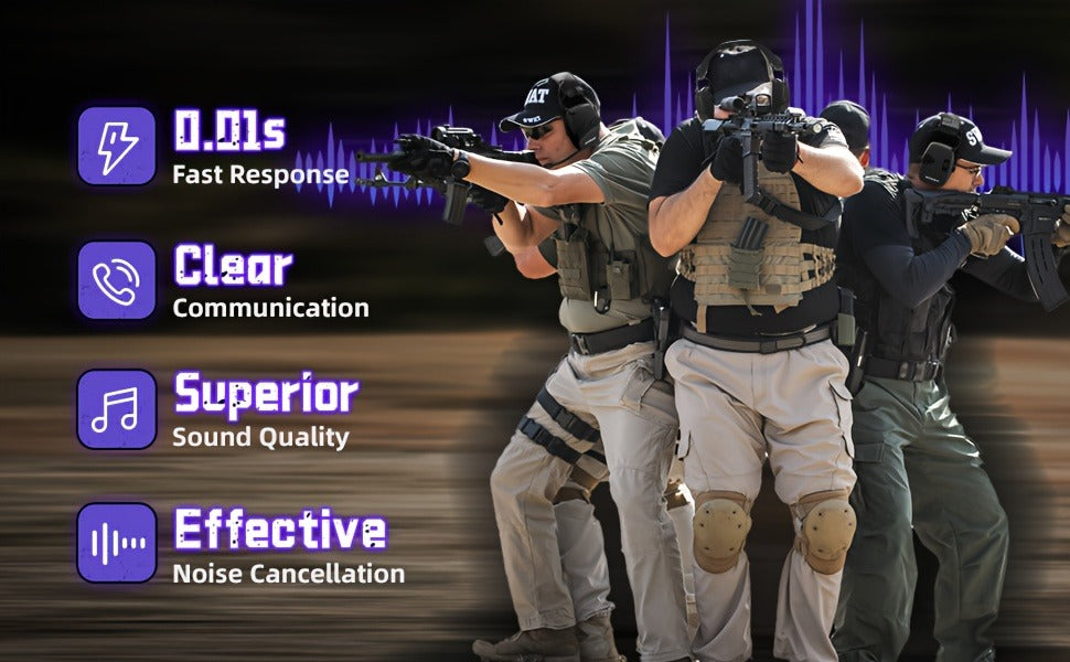 Electronic Shooting Earmuffs NRR 23dB – Sound Amplification