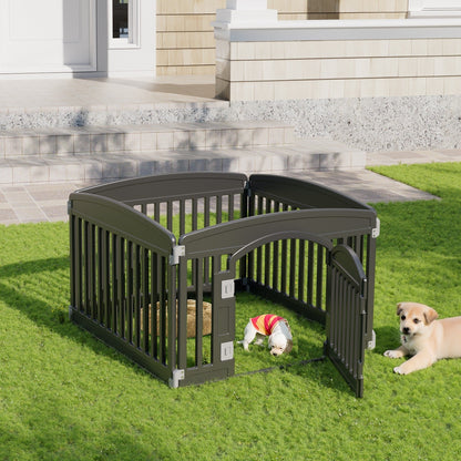 Foldable Dog Playpen & Indoor Outdoor Pet Fence – Portable, Easy to Clean, 4-Panel & 6-Panel, White & Black