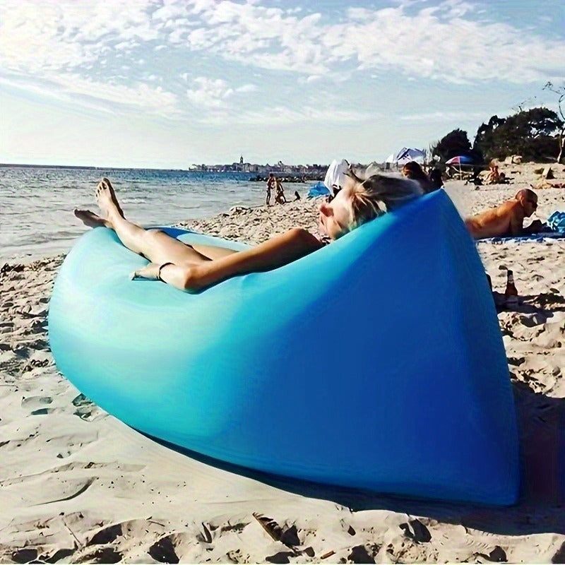 Inflatable Air Sofa Outdoor Camping Lounger 440LB Heavy Duty Quick Inflate Portable Lazy Bag Sofa Bed with Carry Bag Lightweight Compact for Beach Hiking Music Festival Travel 6 Colors