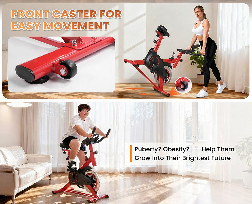 Indoor Spinning Exercise Bike – Ultra-Quiet Home Cycle