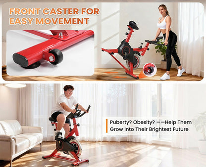 Indoor Spinning Exercise Bike – Ultra-Quiet Home Cycle