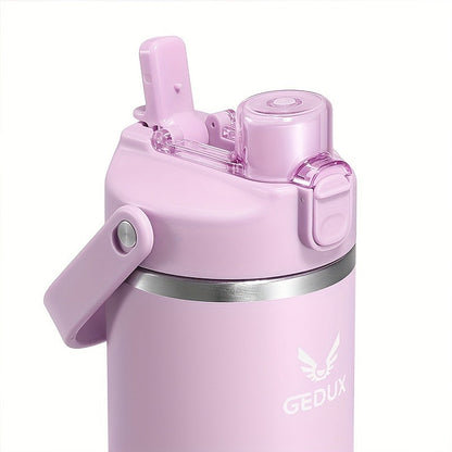 Insulated Water Bottle 32oz 40oz Stainless Steel Leak-Proof Sports Water Bottle with Handle Matte Finish Vacuum Thermos for Gym Hiking Camping Office Travel