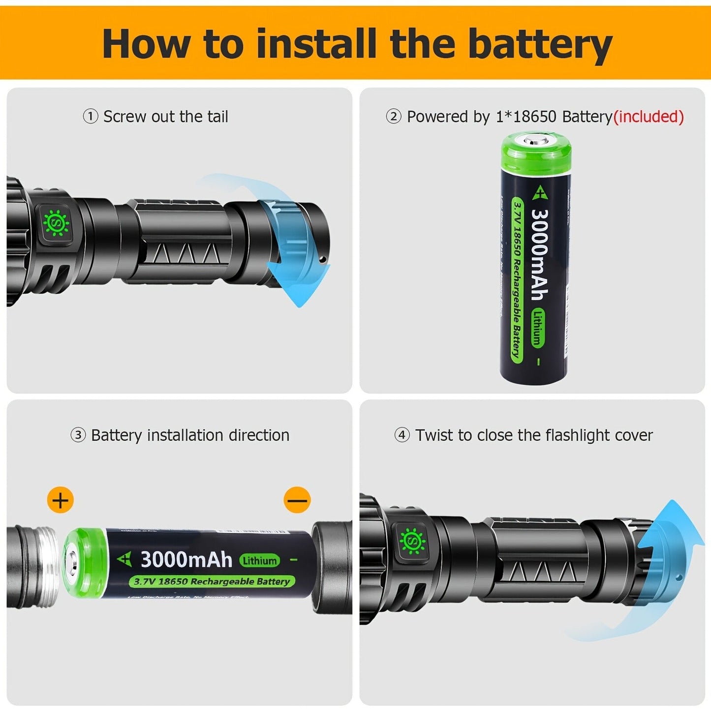 Picatinny Rail Flashlight 2 Pack - High Lumen Tactical Torch, 5 Modes, USB Rechargeable, 20mm Rail Mount, Wrist Strap & Remote Switch Included for Hunting, Shooting & Outdoor Use
