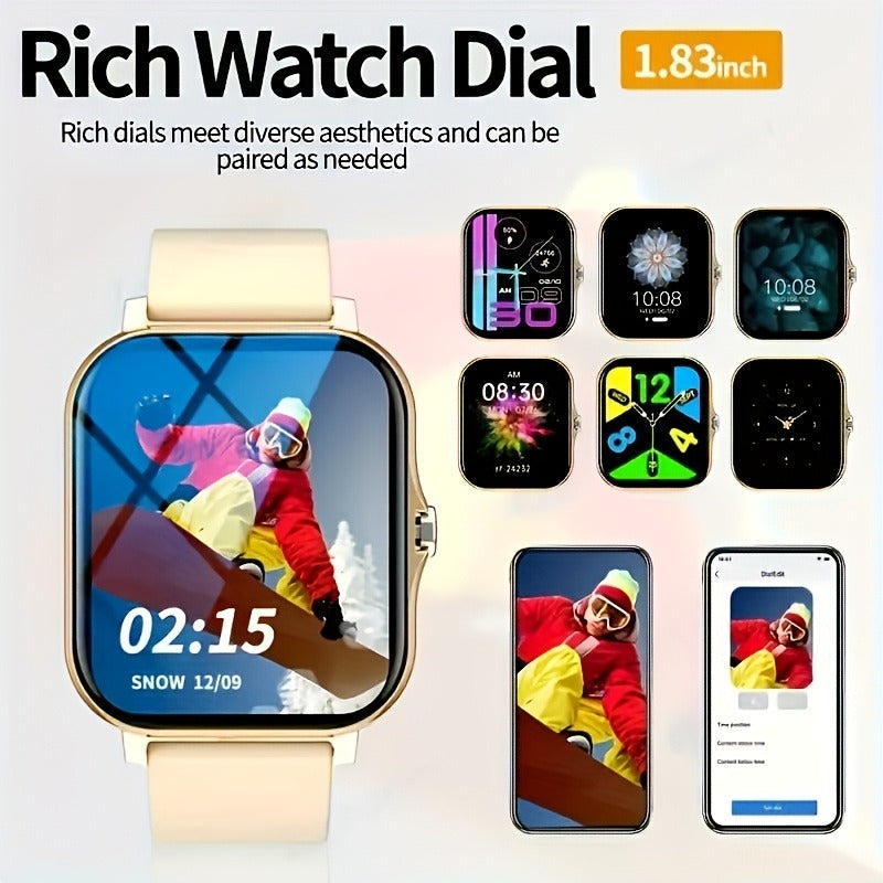 Smart Watch with Calling 1.83 Inch Touch Screen 100 Fitness Functions