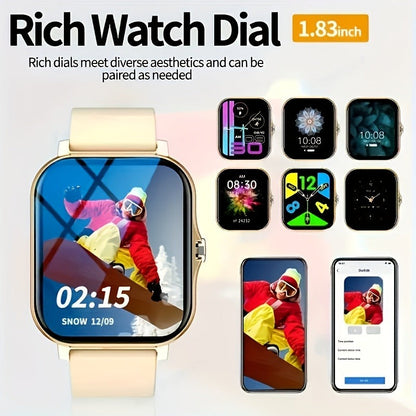 Smart Watch with Calling 1.83 Inch Touch Screen 100 Fitness Functions