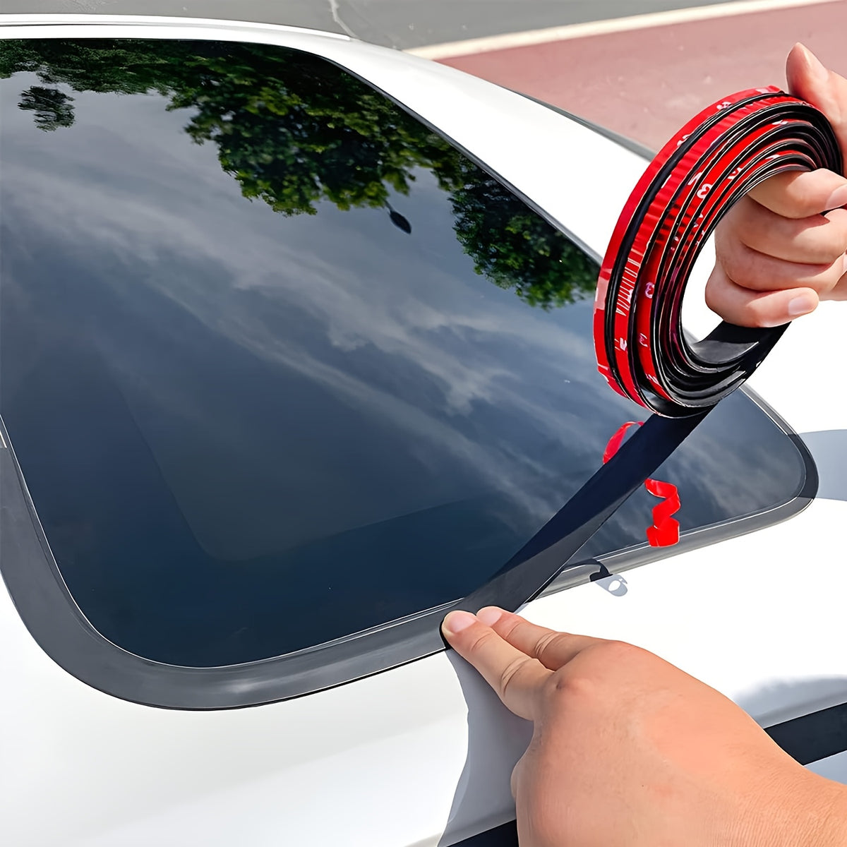 3pcs Premium Rubber Windshield T-Seal Strip, Total 30ft/354inch Windshield Trim Stripping Car Weatherstriping - Noise Reduction, High Quality, Vehicle Weatherproofing | for Car Windshield, Sunroof & Rear Window Sealant, Fits Most Cars