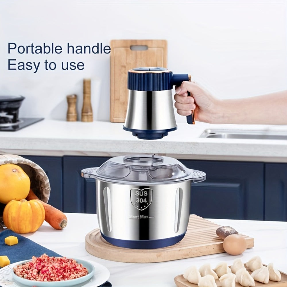 Electric Meat Grinder 5L 5-Speed – Large Capacity Stainless Steel Food Processor, Blender & Filling Machine for Meat, Garlic, Chili & More