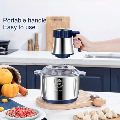 Electric Meat Grinder 5L 5-Speed – Large Capacity Stainless Steel Food Processor, Blender & Filling Machine for Meat, Garlic, Chili & More