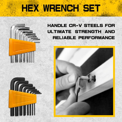 Magnetic Screwdriver Set 121-Piece – Chrome Vanadium Steel, Non-Slip Handle, Multi-Size Bits with Storage Rack, Magnetic Bowl, Gloves & Nail Puller – Complete DIY Tool Kit Gift for Men