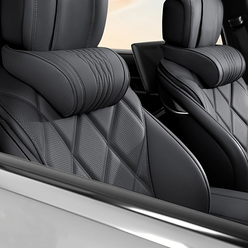 Luxurious Napa Headrest- Ultra Soft and Breathable Design, Neck Support and Form-Fitting Shape, Suitable for All Car Models, Can Be Used in Most Vehicles, Durable High-Quality Material, Suitable for Long-Distance Driving and Office Use
