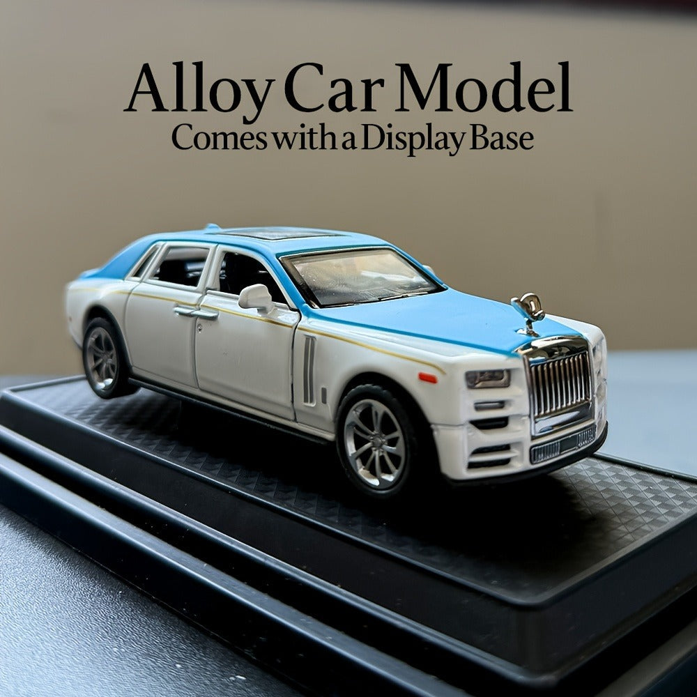 1:36 Scale Phantom Alloy Die-Cast Car Model with Openable Doors – Collectible Display Static Car Desktop Decoration – Birthday Christmas Gift for Car Enthusiasts Adults Boys
