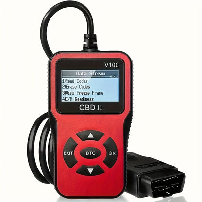 [OBD2 Scanner USB Powered] USB Powered OBD2 Car Scanner V100 - Engine Fault Code Reader & Diagnostic Tool - Compatible with All Vehicles Since 1996, Up to 36V, Without Battery