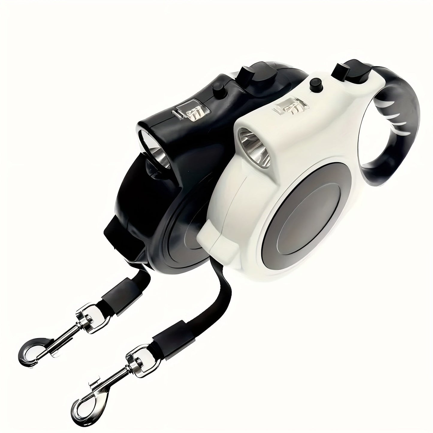 LED Retractable Dog Leash 16 Feet with Built-In Lights for Night Walks - Adjustable Durable PVC Traction Line for Small & Medium Dogs, Available with or without Light in Black Pink Red