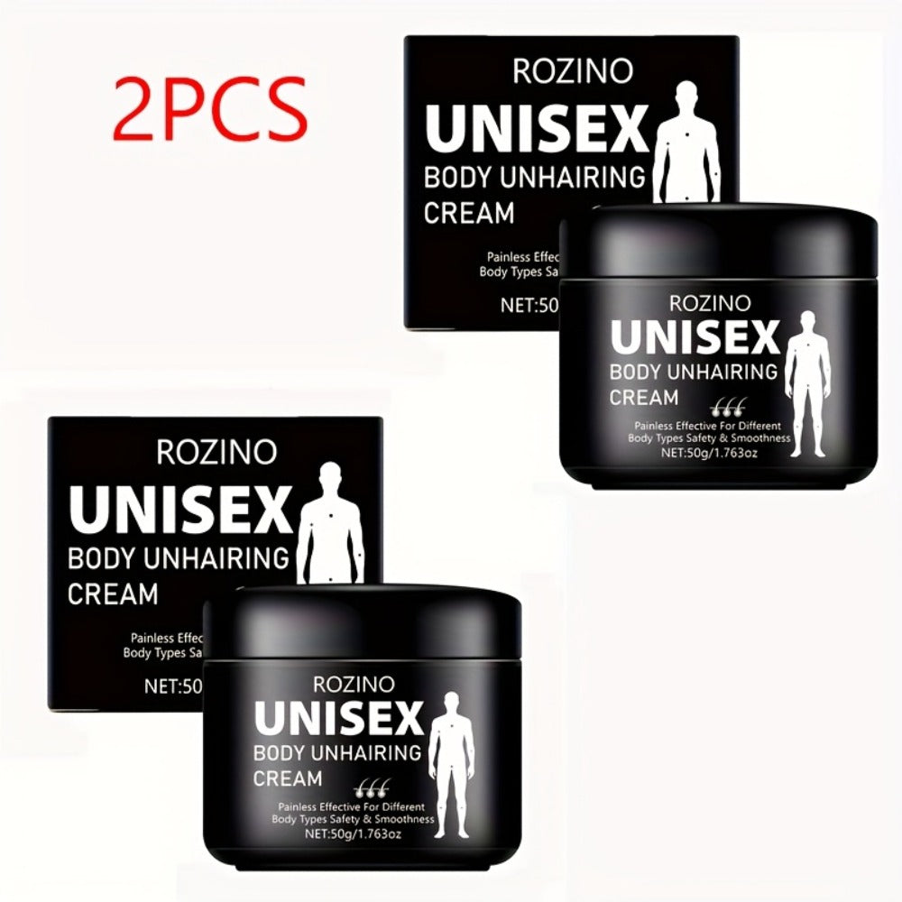 Hair Removal Cream 5-Minute Fast Depilatory for Legs Arms Armpits Abdomen 50g - Gentle Painless No Residue Moisturizing Body Hair Remover for Women Men All Skin Types Razor-Free