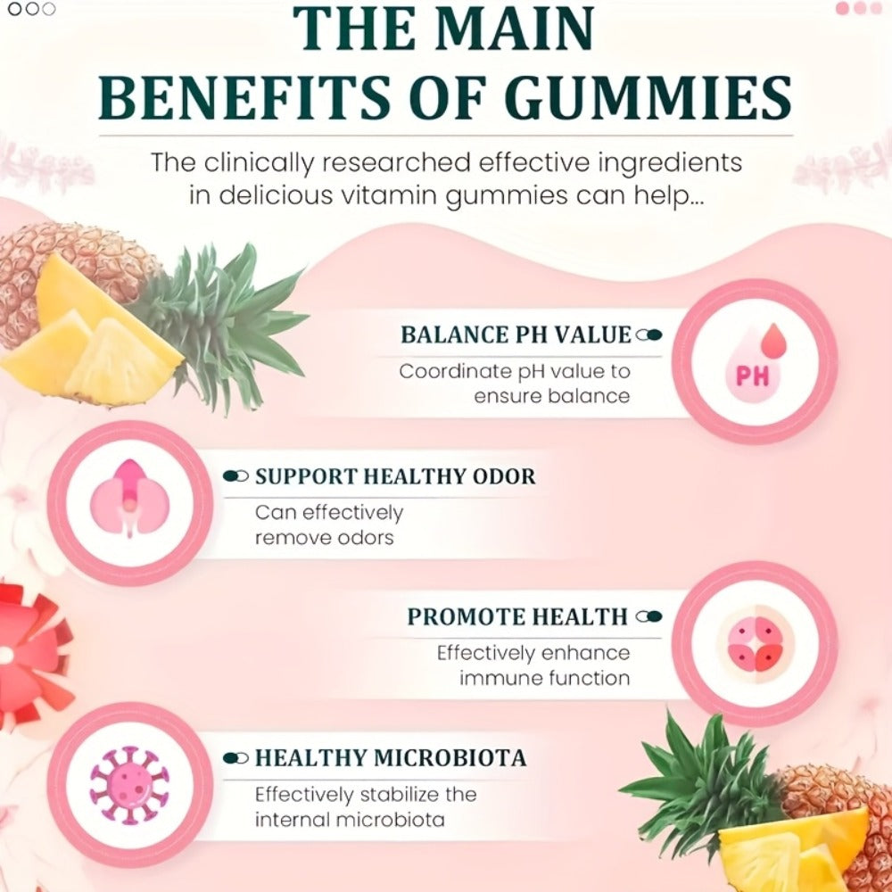 Vitamin C Probiotic Gummies for Women's Health – Hawaiian Pineapple Flavour, Daily Immune & Gut Support Supplement for Women | ShopVora UK