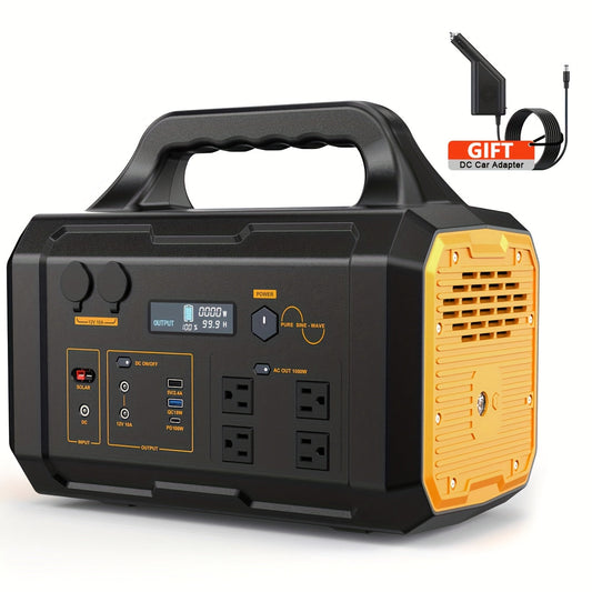 Solar Generator Portable Power Station 293Wh/1075Wh – 300W/1000W AC Outlet, 2 DC Ports, 3 USB Ports, Battery Backup for Camping, Outdoor Trips & Emergencies