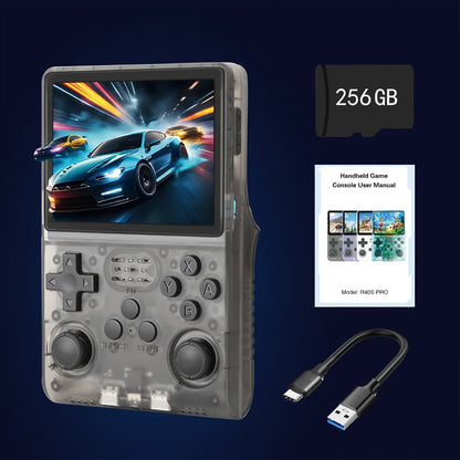 R40S PRO Handheld Retro Game Console 256GB – 3.5 Inch IPS Screen Portable Emulator with Linux System, Pocket Video Game Player for Travel, Christmas & Birthday Gift for Gamers