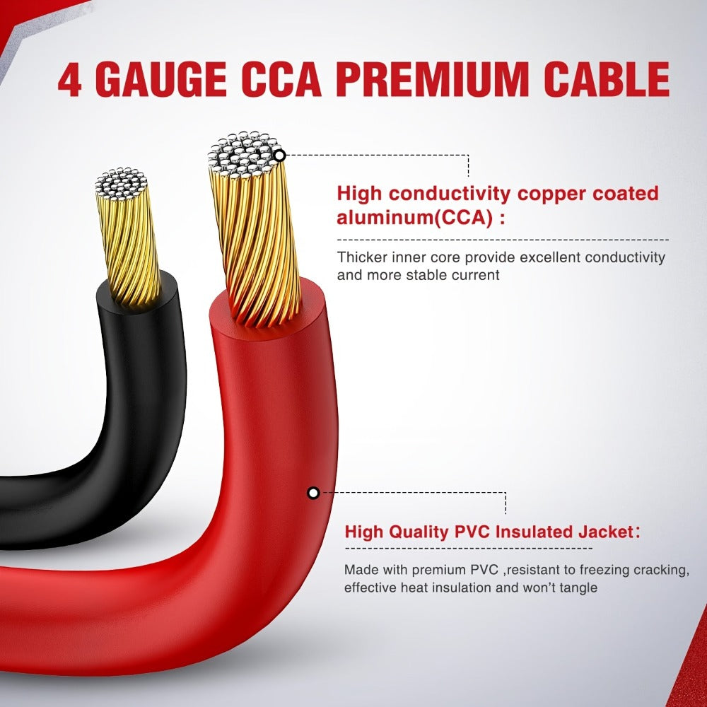 Heavy Duty Jumper Cables 600A CCA – Thickened Booster Cables with Carrying Bag for Pickup Truck, RV, Van & SUV, Jump Start Battery Kit for Large Engine Vehicles