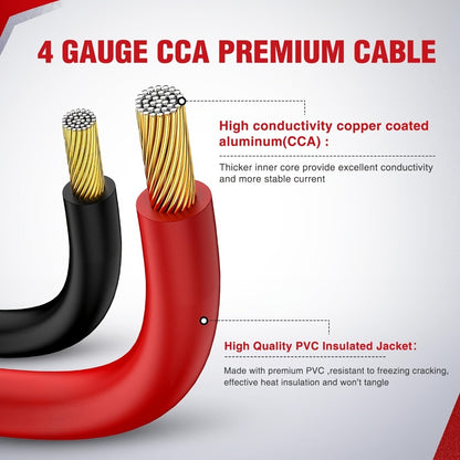 Heavy Duty Jumper Cables 600A CCA – Thickened Booster Cables with Carrying Bag for Pickup Truck, RV, Van & SUV, Jump Start Battery Kit for Large Engine Vehicles