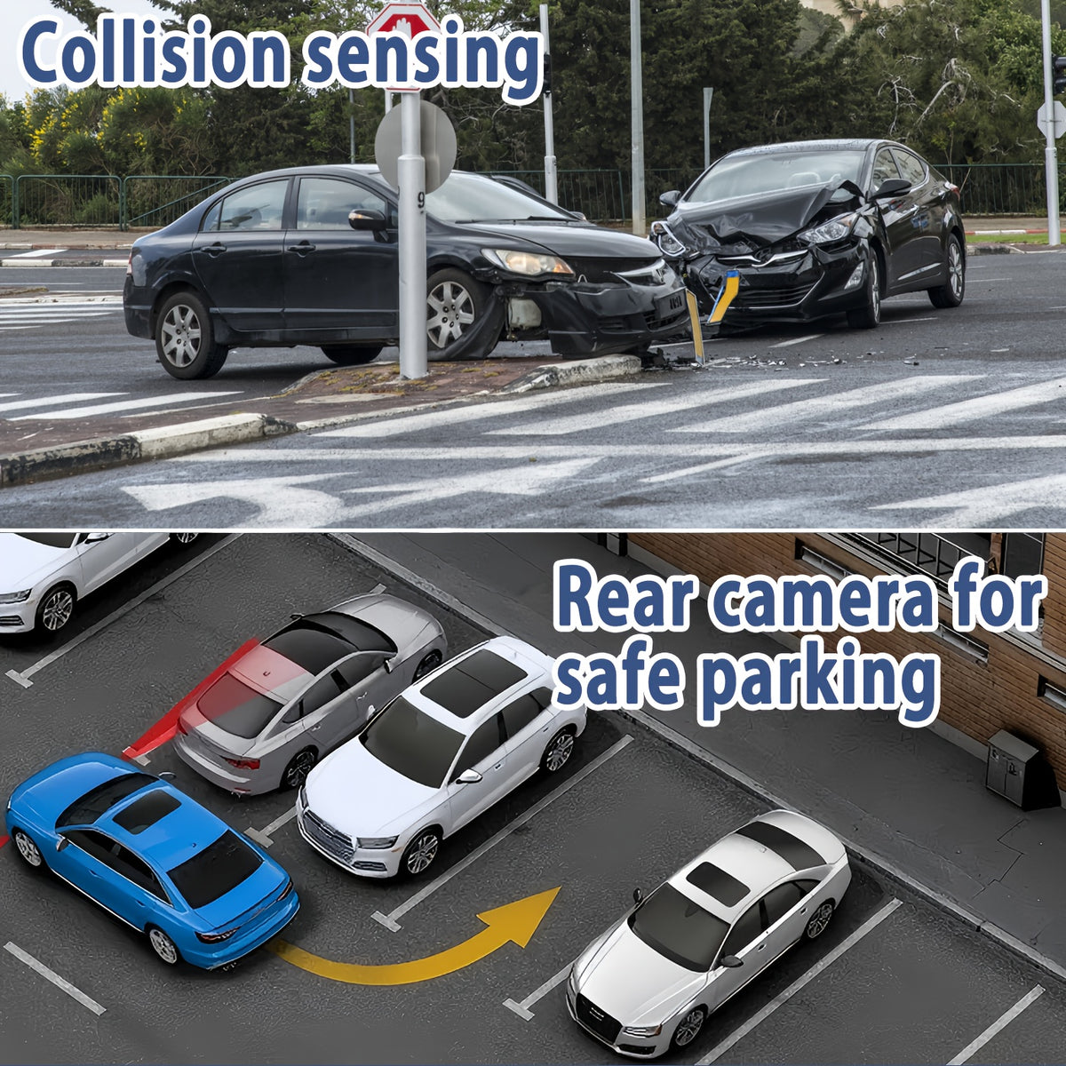 HOEMYER 360° Panoramic 4-Lens Channel 1080P HD Ultimate Safety Car DVR Set, 1080P Front And 720P Full Coverage Front, Rear, Left, And Right, Four-Screen Simultaneous Display, HD Night Vision, WDR, G-Sensor, Loop Recording - Car Accessories/Car Dashb