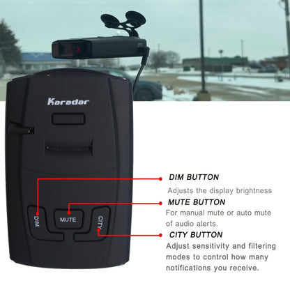 Radar Detector for Cars – S360 360° Long Range X/K/KA Band & Laser Detection with Voice Alerts, City Highway Mode, VG-2 Undetectable & Advanced False Alert Filter