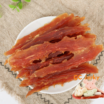 Dog Jerky Treats Chicken & Duck - High Protein Low Fat Natural Training Reward Snacks for Small Medium Large Dogs Easily Digestible