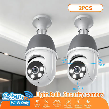 AI Auto Tracking Security Camera 360° Panoramic 1920P | Infrared Night Vision Two-Way Audio 2.4GHz USB Charging | Wireless Indoor Surveillance Camera Human Motion Detection