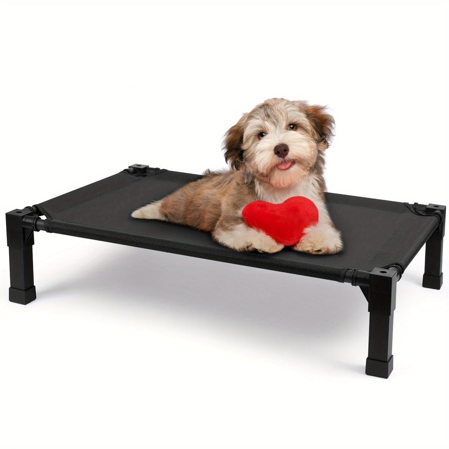 Elevated Dog Bed Cooling Raised Cot with Metal Frame – Washable Breathable Mesh, No-Slip Feet, Portable Dog Cot for Indoor & Outdoor Use, 4 Sizes, 7 Colors